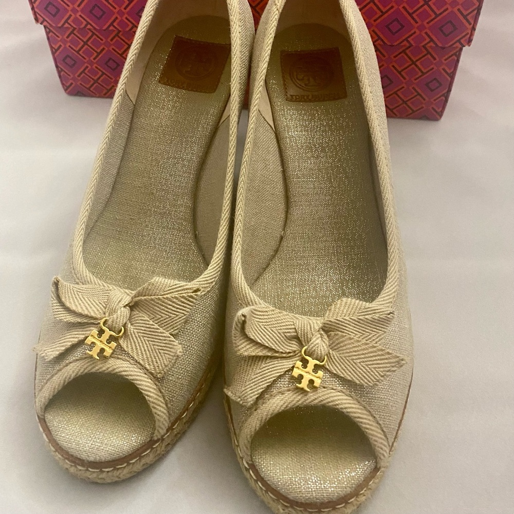 Tory Burch- Jackie Peep toe Wedges